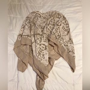 Animal print linen cape, one size, Elena Baldi G